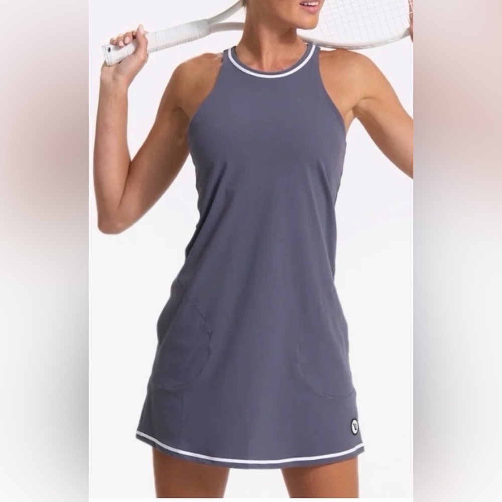 Vuori Volley Mini Tennis Dress Azure Size Large - Picture 2 of 9